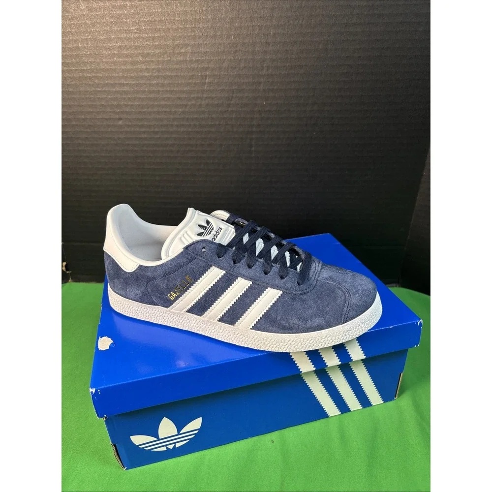Adidas Gazelle Sneaker Mens Size 6 Blue BB5478 Navy White Low Top
